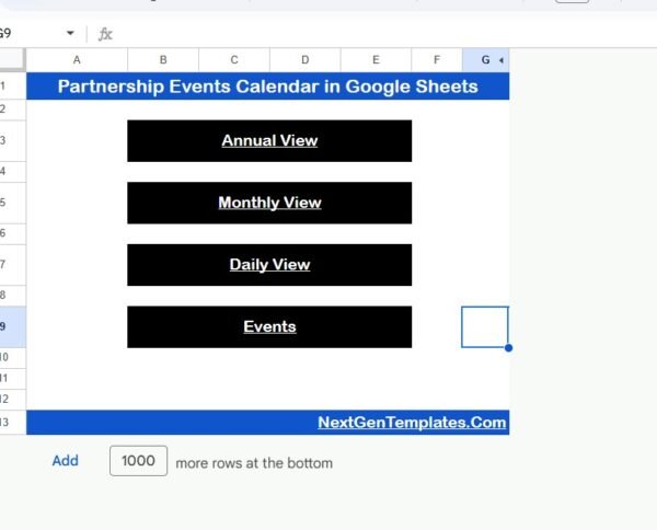 Partnership Events Calendar in Google Sheets - Image 6