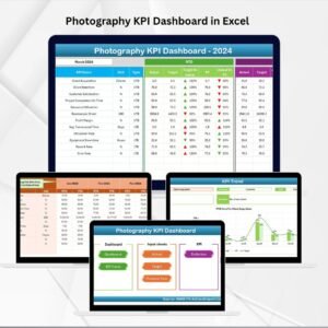 Photography KPI Dashboard in Excel