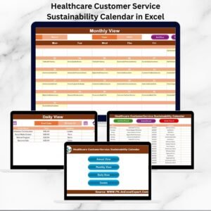 Healthcare Customer Service Sustainability Calendar in Excel