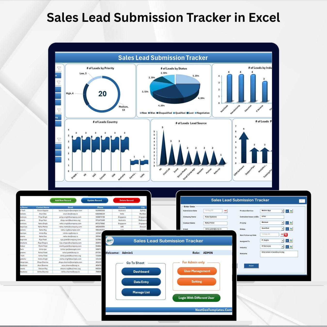 Sales Lead Submission Tracker in Excel