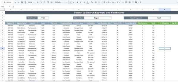 Supplier Risk Dashboard In Google Sheets - Image 4