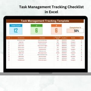 Task Management Tracking Checklist in Excel