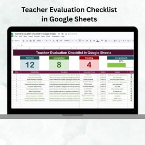 Teacher Evaluation Checklist in Google Sheets