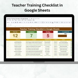 Teacher Training Checklist in Google Sheets
