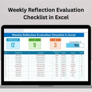 Weekly Reflection Evaluation Checklist in Excel