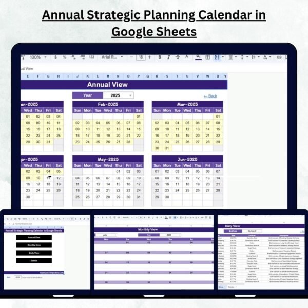 Annual Strategic Planning Calendar in Google Sheets