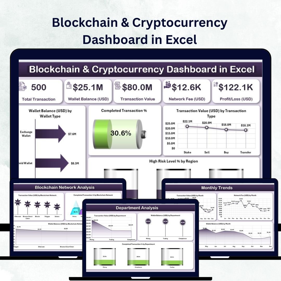 Blockchain & Cryptocurrency Dashboard in Excel