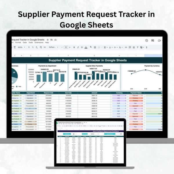 Supplier Payment Request Tracker in Google Sheets