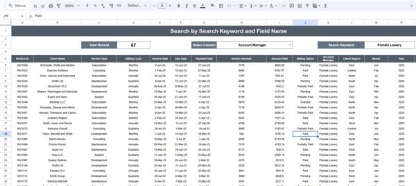 Client Billing Dashboard in Google Sheets - Image 3