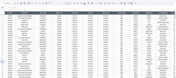 Client Billing Dashboard in Google Sheets - Image 4