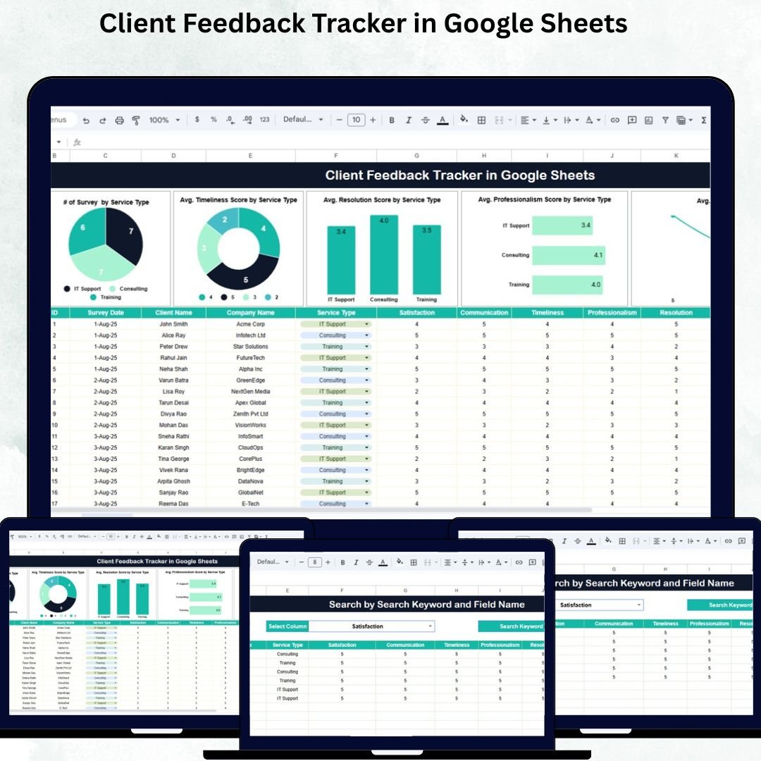 Client Feedback Tracker in Google Sheets