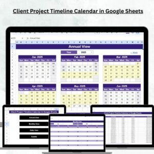 Client Project Timeline Calendar in Google Sheets