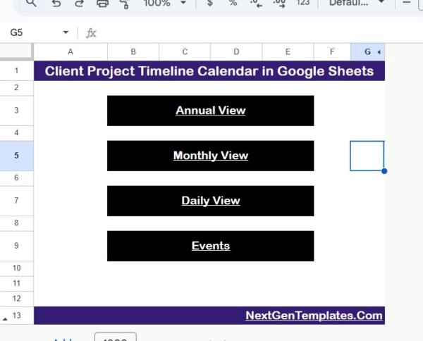 Client Project Timeline Calendar in Google Sheets - Image 6