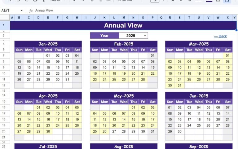 Client Project Timeline Calendar in Google Sheets - Next Gen Templates