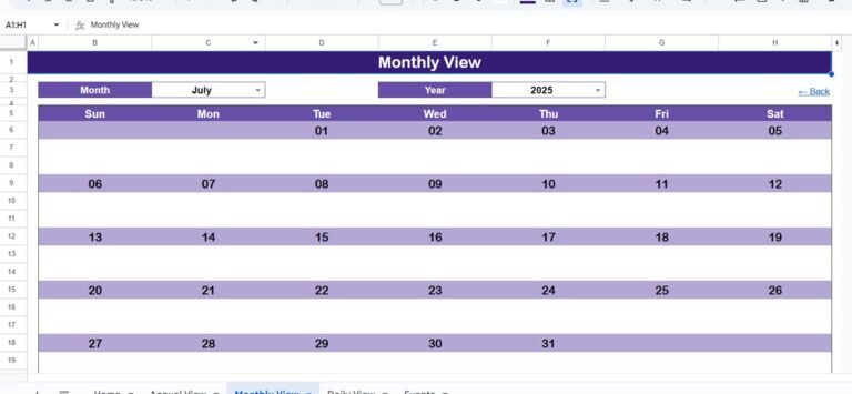 Client Project Timeline Calendar in Google Sheets – Next Gen Templates