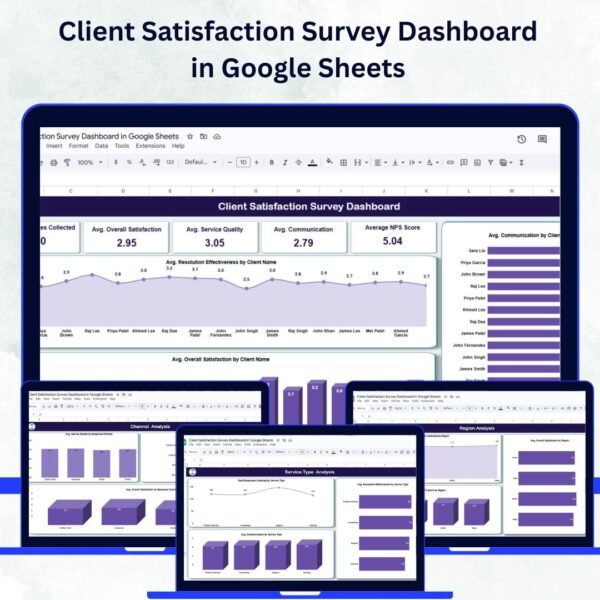 Client Satisfaction Survey Dashboard in Google Sheets