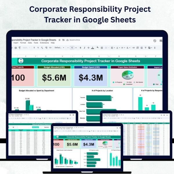 Corporate Responsibility Project Tracker in Google Sheets
