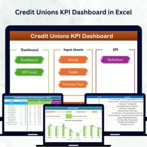 Credit Unions KPI Dashboard in Excel