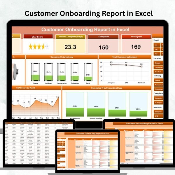 Customer Onboarding Report in Excel