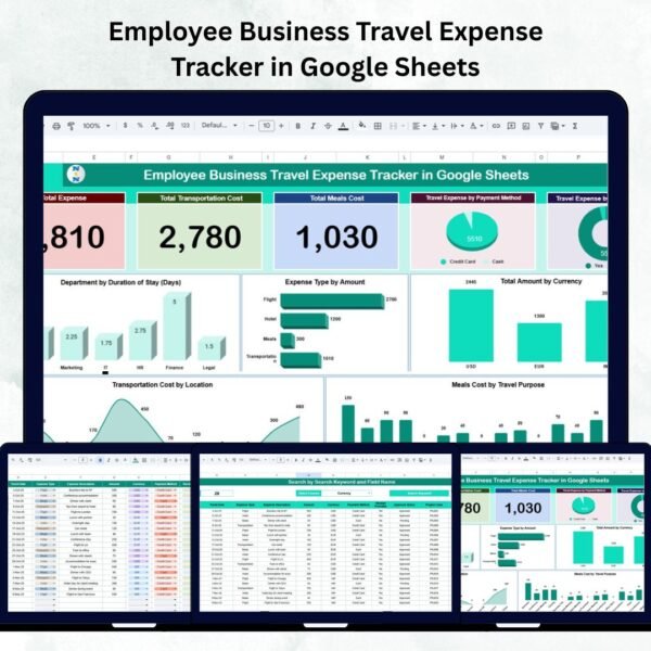 Employee Business Travel Expense Tracker in Google Sheets