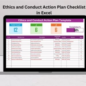 Ethics and Conduct Action Plan Checklist in Excel