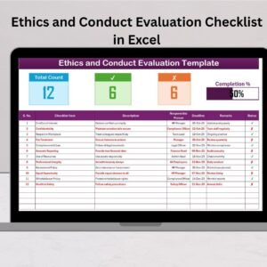 Ethics and Conduct Evaluation Checklist in Excel