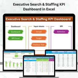 Executive Search & Staffing KPI Dashboard in Excel