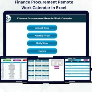 Finance Procurement Remote Work Calendar in Excel