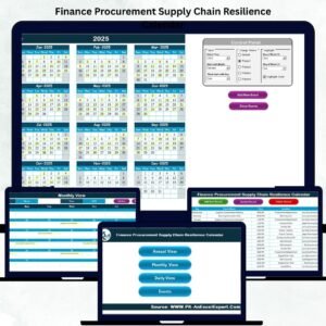 Finance Procurement Supply Chain Resilience Calendar in Excel