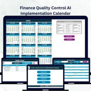 Finance Quality Control AI Implementation Calendar in Excel