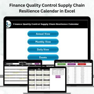 Finance Quality Control Supply Chain Resilience Calendar in Excel