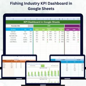 Fishing Industry KPI Dashboard in Google Sheets
