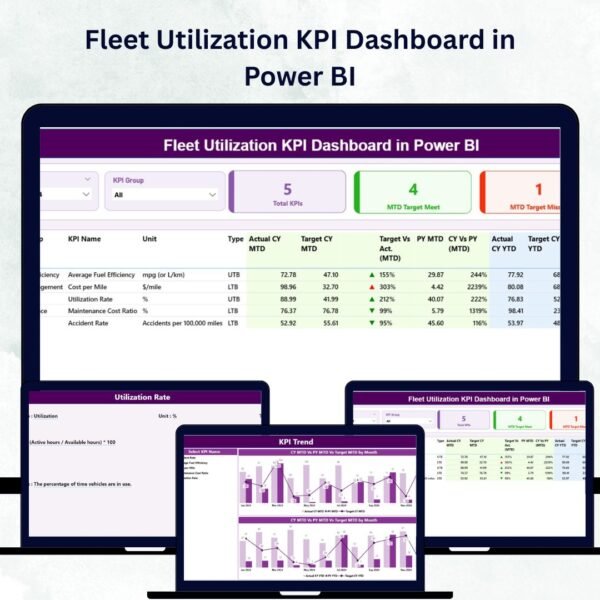Fleet Utilization KPI Dashboard in Power BI