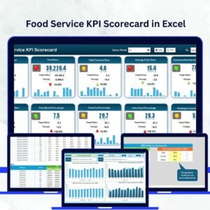 Food Service KPI Scorecard in Excel