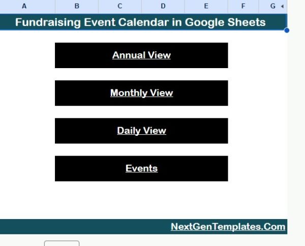 Fundraising Event Calendar in Google Sheets - Image 5