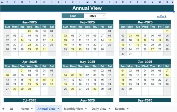 Fundraising Event Calendar in Google Sheets - Image 4