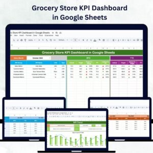 Grocery Store KPI Dashboard in Google Sheets