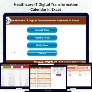 Healthcare IT Digital Transformation Calendar in Excel