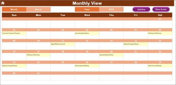 Healthcare Sales Digital Transformation Calendar in Excel - Image 4
