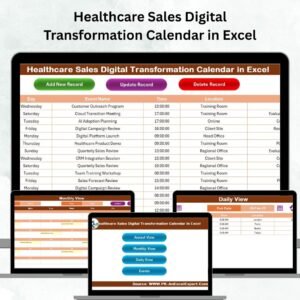 Healthcare Sales Digital Transformation Calendar in Excel