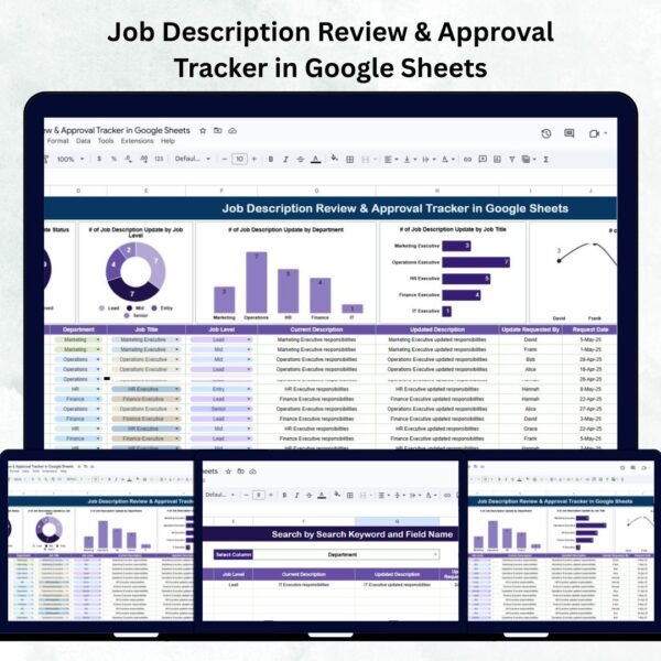 Job Description Review & Approval Tracker in Google Sheets