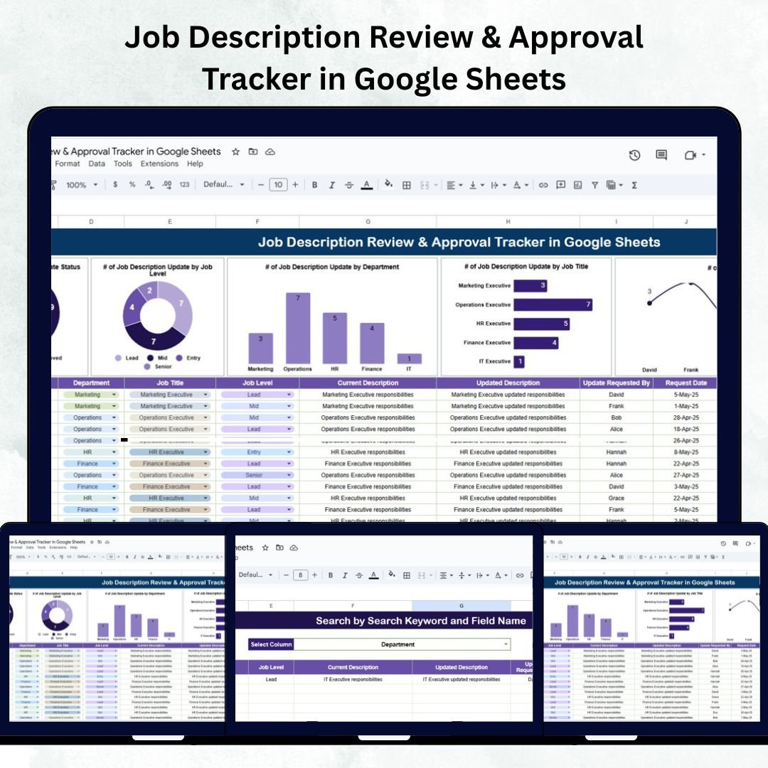 Job Description Review & Approval Tracker in Google Sheets
