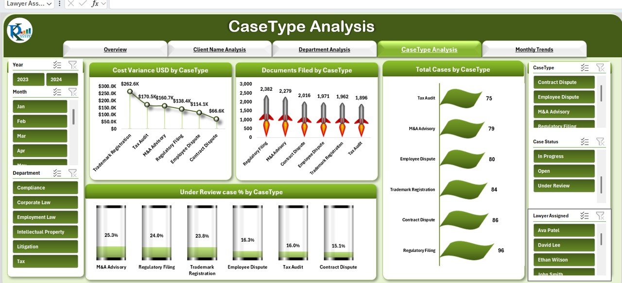 Legal Dashboard in Excel - Image 3