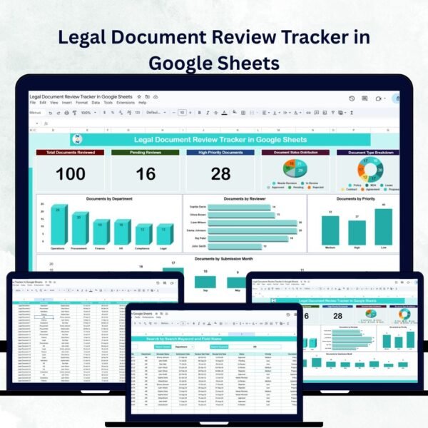 Legal Document Review Tracker in Google Sheets