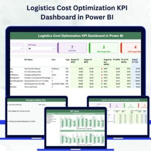 Logistics Cost Optimization KPI Dashboard in Power BI