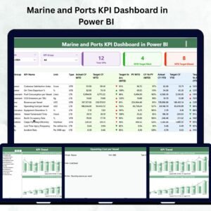Marine and Ports KPI Dashboard in Power BI