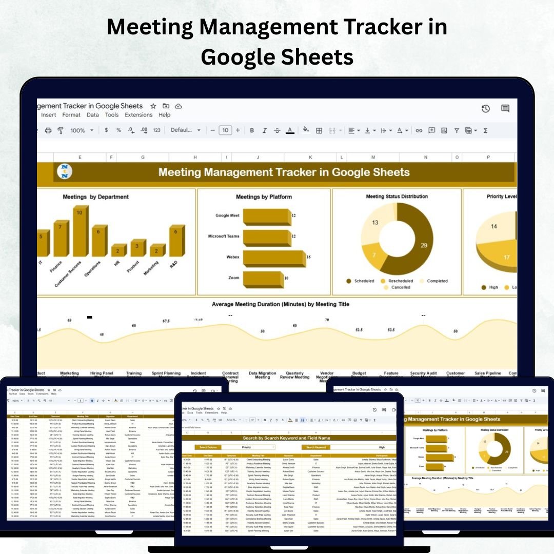 Meeting Management Tracker in Google Sheets