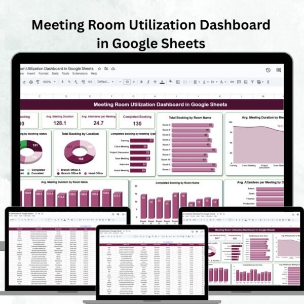 Meeting Room Utilization Dashboard in Google Sheets