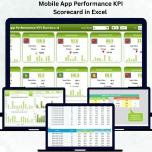 Mobile App Performance KPI Scorecard in Excel