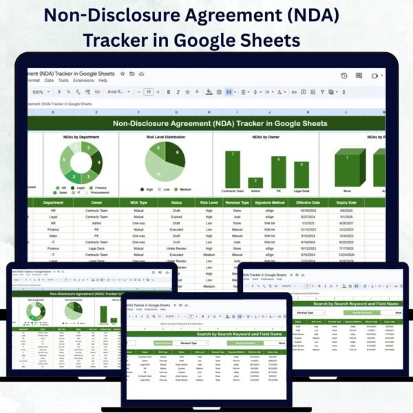 Non-Disclosure Agreement (NDA) Tracker in Google Sheets